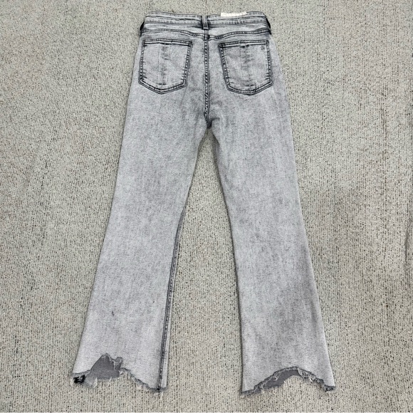 Rag & Bone Nina High Rise Ankle Flare Gray Jeans Women’s 26 Raw Hem - Picture 1 of 9